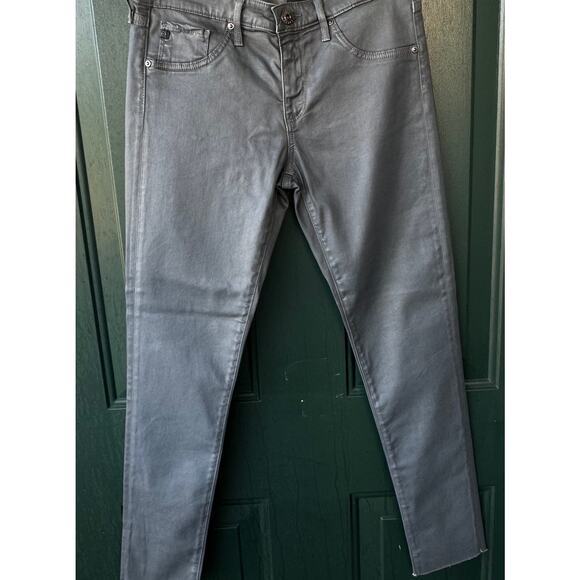 NWOT AG Farrah Skinny Jeans 27 Made in USA Gunmetal Coated Denim $225 MSRP - Picture 1 of 9